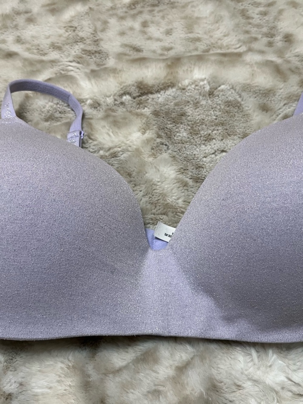 Victoria's Secret Purple Sparkle Wireless T-Shirt Bra 38DD